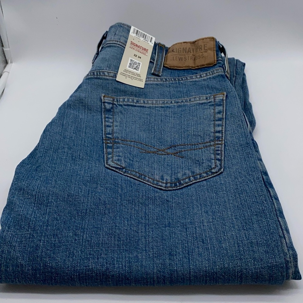 Levi Strauss Signature Bootcut 5 Pocket Men’s Blue Jeans Size 32 x 34